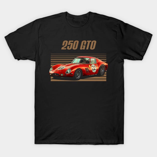 Ferrari 250 GTO 1962 Awesome Automobile T-Shirt by NinaMcconnell